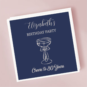 Moderne Navyblue jubelt bis 30 Jahre Geburtstag Na Serviette