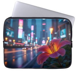Moderne Neon-Blüte 13' Laptopschutzhülle