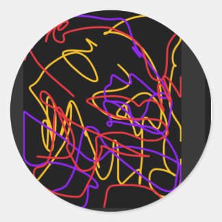 Moderne Neon-farbige Aufkleber 2025