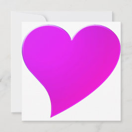 Moderne Neon Magenta Herz Valentine Tageskarte