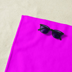 Moderne Neon magentina rosa schlichte Vollfarbe Strandtuch