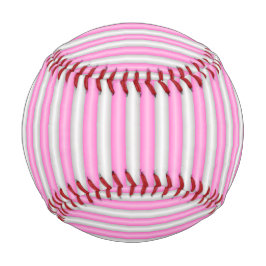 Moderne Neon-Pink-Streifen mit 3D-Effekt Baseball