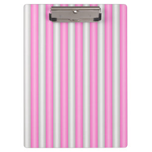 Moderne Neon-Pink-Streifen mit 3D-Effekt Klemmbrett