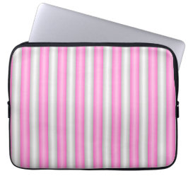 Moderne Neon-Pink-Streifen mit 3D-Effekt Laptopschutzhülle
