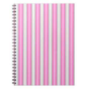 Moderne Neon-Pink-Streifen mit 3D-Effekt Notizblock