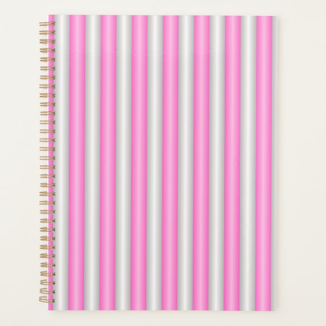 Moderne Neon-Pink-Streifen mit 3D-Effekt Planer (Vorderseite)