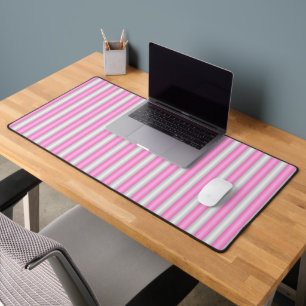 Moderne Neon-Pink-Streifen mit 3D-Effekt Schreibtischunterlage