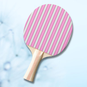Moderne Neon-Pink-Streifen mit 3D-Effekt Tischtennis Schläger