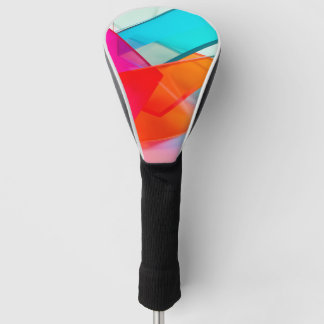 Moderne neon-pinke blaue geometrische abstrakte Sc Golf Headcover