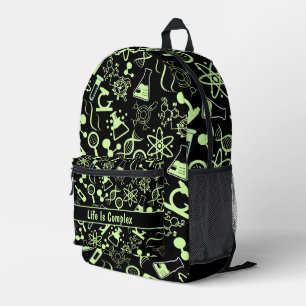 Moderne neongelbe Biochemie ist komplex Bedruckter Rucksack