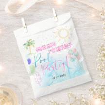 Moderne Neonglanz-Wasserfarbe-Poolparty-Geburtstag