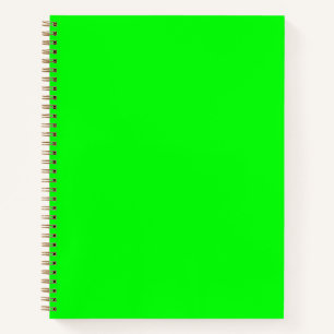 Moderne Neongrün leuchtend solide Farbe coole Spir Notizbuch