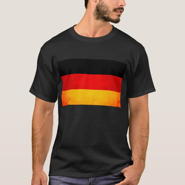 Moderne nervöse deutsche Flagge T-Shirt (Vorderseite)