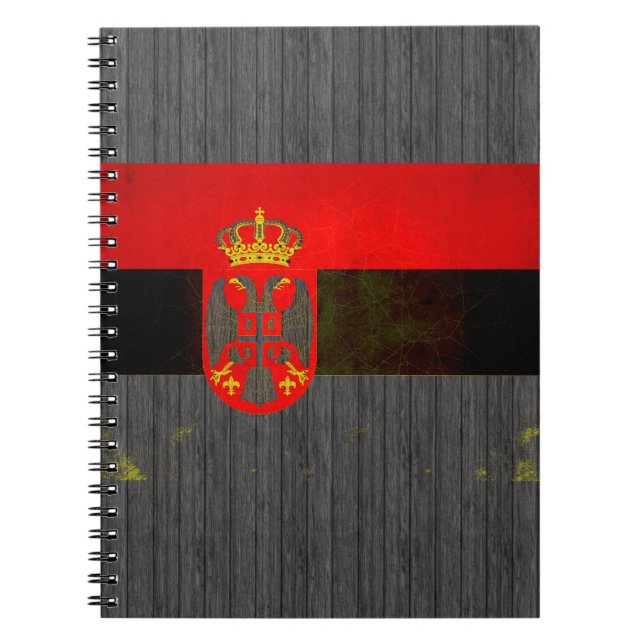 Moderne nervöse serbische Flagge Notizblock (Vorderseite)
