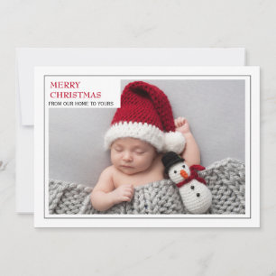 Moderne Neue Baby-Familienfoto Frohe Weihnachten H