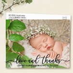 Moderne neue Baby-Liebe und Dank Foto Ankündigungspostkarte<br><div class="desc">Modern New Baby Liebe - Danke - Foto Postcard</div>