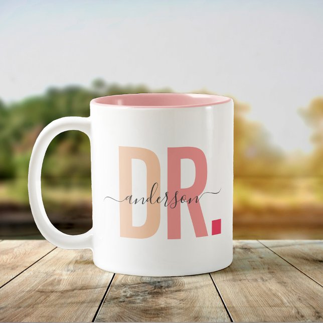 Moderne neue Doktor-Individuelle Name-Wertschätzun Zweifarbige Tasse (Von Creator hochgeladen)