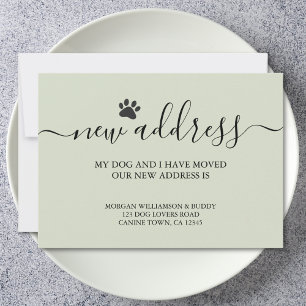 Moderne Neue Heimat Kalligrafie Blassgrün Umzug Ankündigung