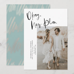 Moderne neue Planänderung Datum Hochzeit speichern Save The Date