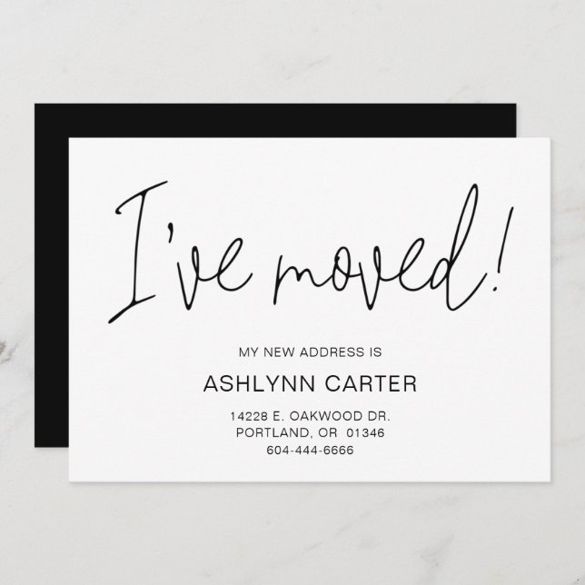 Moderne neue Zuhause Ankündigung (Vorne/Hinten)