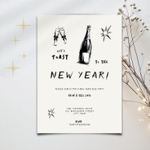 Moderne Neujahrstoast auf das Jahr 2026 Fette Typo
