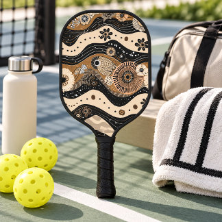 Moderne neutrale abstrakte geometrische Kunst Pickleball Schläger