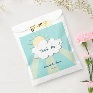 Moderne neutrale Baby-Dusche für das Sonnenlicht Geschenktütchen
