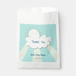 Moderne neutrale Baby-Dusche für das Sonnenlicht Geschenktütchen