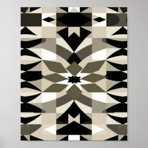 Moderne neutrale geometrische Wandkunst Erde zu Poster