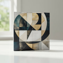 Moderne neutrale goldene Kreisgeometrie aus dem mi Fliese