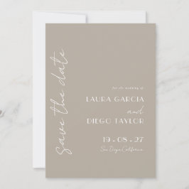 Moderne neutrale Hochzeit Save The Date