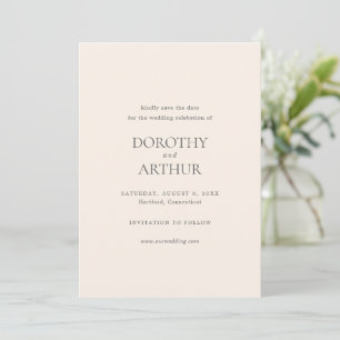 Moderne, neutrale Hochzeit Save The Date
