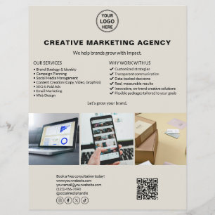 Moderne neutrale Marketing-Geschäftslogo Flyer