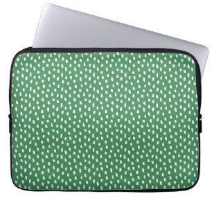 Moderne neutrale Pinselstriche Chic Blattgrün Laptopschutzhülle