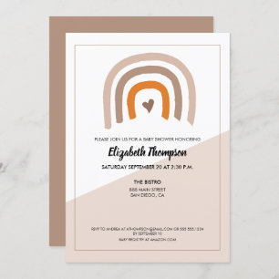 Moderne neutrale Rainbow Baby Shower Invitati Einladung