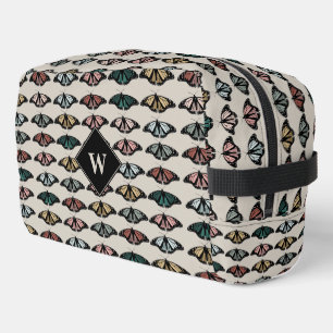 Moderne neutrale Schmetterlinge Gartenmuster-Monog Waschbeutel