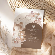 Moderne neutrale Teddybär-Baby-Shower-Ballons