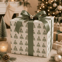 Moderne neutrale Weihnachtsbaum-Verpackungspapier Geschenkpapier