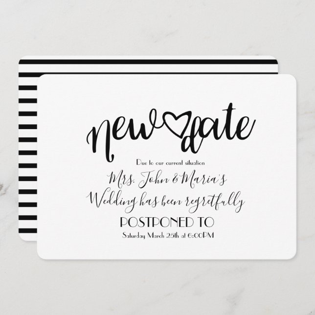 Moderne Neuzeitstornierung Einladung (Vorne/Hinten)