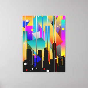 Moderne New Yorker geometrische Formen Abstract Leinwanddruck