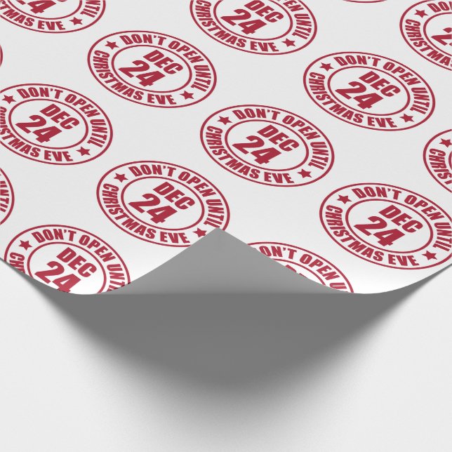 Moderne nicht bis Weihnachten öffnen auch Briefmar Geschenkpapier (Ecke)
