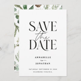 Moderne, nicht-Foto-elegante Wasserfarben botanisc Save The Date