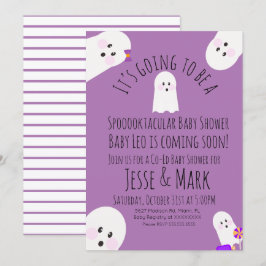 Moderne Niedlich Ghost Ghoul Baby Dusche Einladung