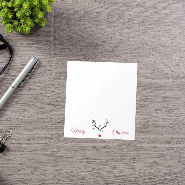 Moderne niedliche abstrakte Weihnachtsrinder auf W Notizblock (Von Creator hochgeladen)