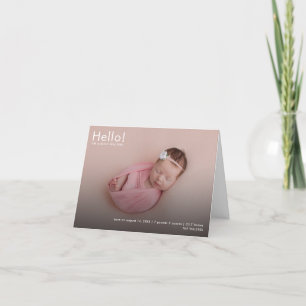 Moderne Niedliche Baby-Fotos Ankündigung