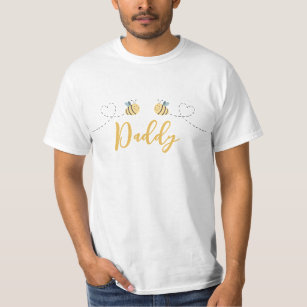 Moderne Niedliche Bee Daddy Birthday T-Shirt