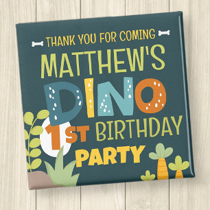 Moderne Niedliche Dino Dinosaur Kid's Geburtstag V Magnet