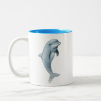 Moderne Niedliche Dolphin und Türkis Erste Tasse