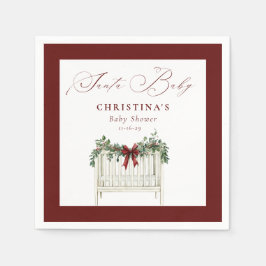 Moderne Niedliche Elegant Santa Baby Babydusche Serviette