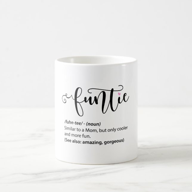 Moderne Niedliche Funtie Definition Auntie Kaffeetasse (Mittel)
